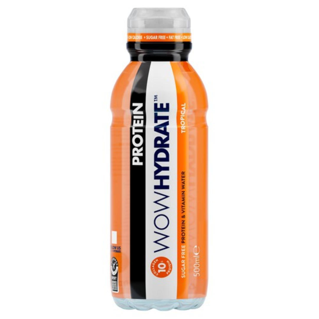 WOWHYDRATE PROTEIN WATER TROPICAL 500ML